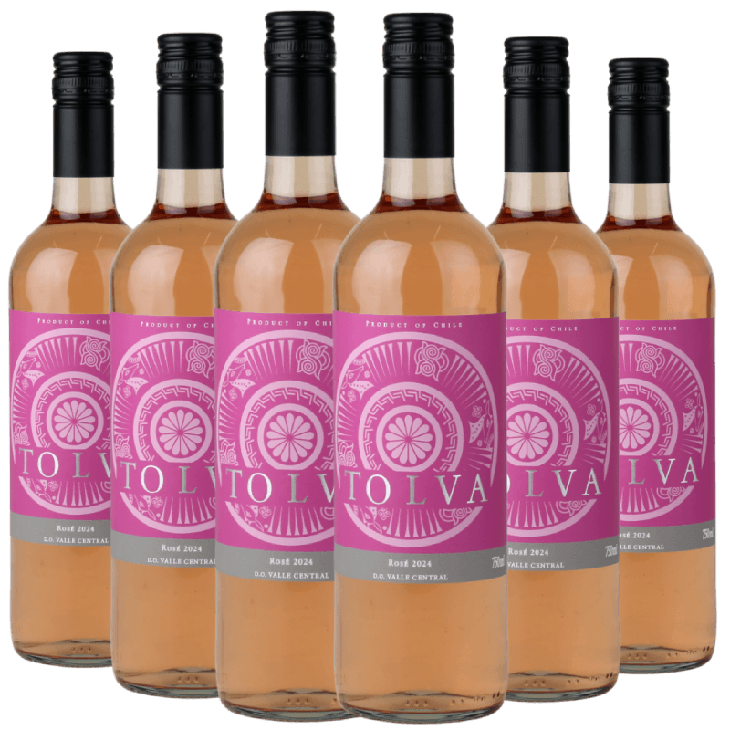 Kit 6 Garrafas Vinho Tolva Merlot Rosé