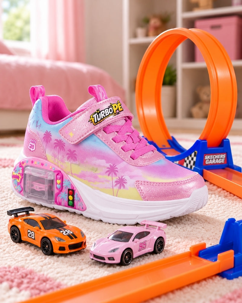 TurboPé – Tênis com Garagem de Carrinho + Pista Radical