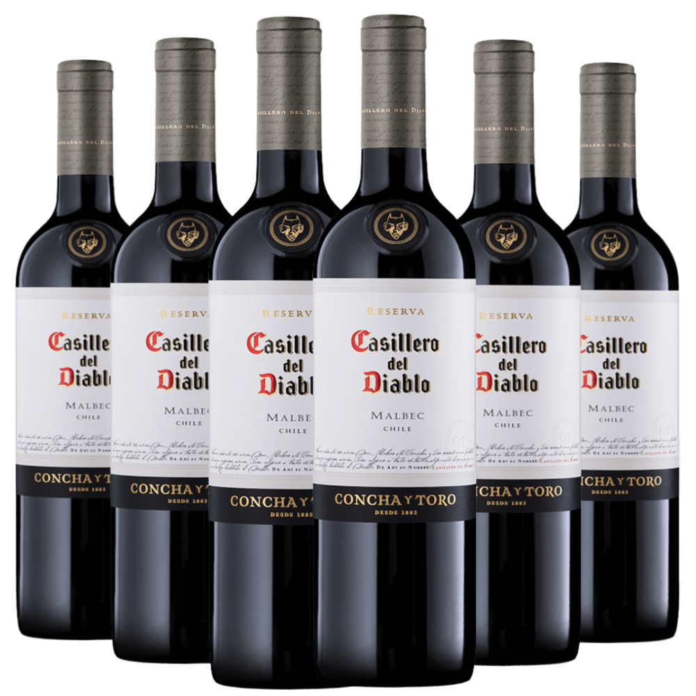 Kit 6 Garrafas Concha Y Toro Casillero del Diablo Malbec