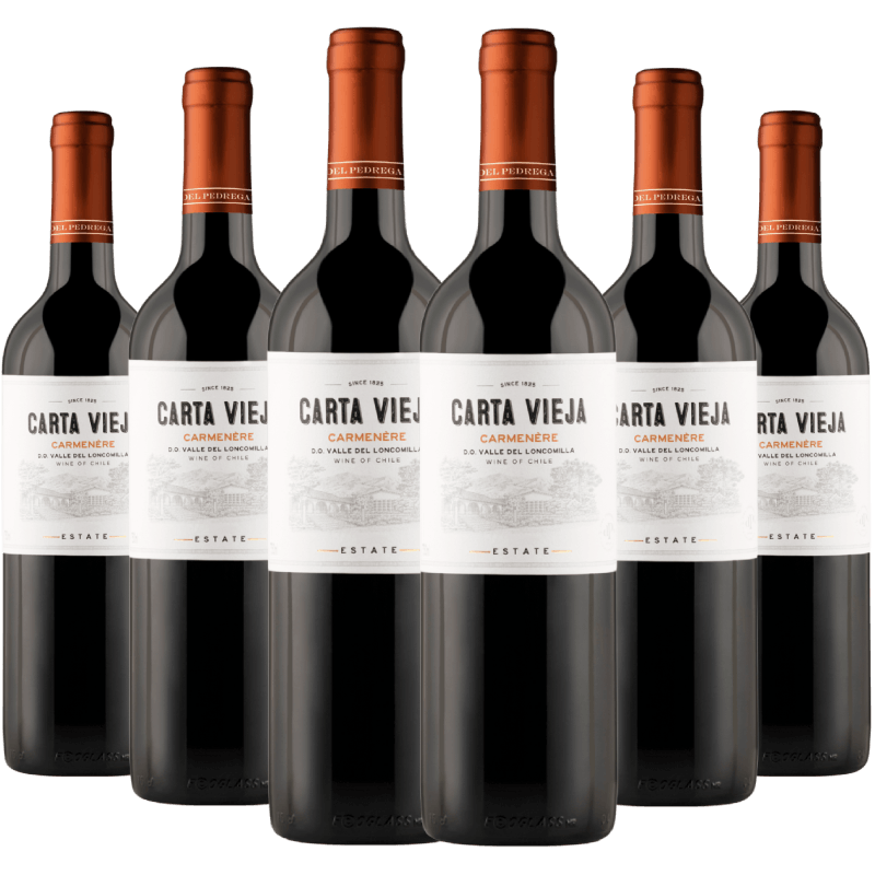 Kit 6 Garrafas Carta Vieja Carménère
