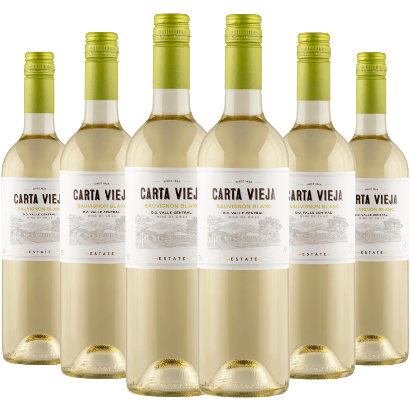 Kit Caixa Fechada 6 Vinhos Branco Carta Vieja Sauvignon Blanc