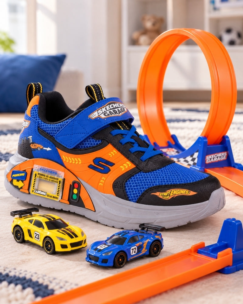 TurboPé – Tênis com Garagem de Carrinho + Pista Radical